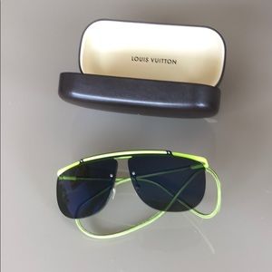 Authentic Louis Vuitton neon green sunglasses